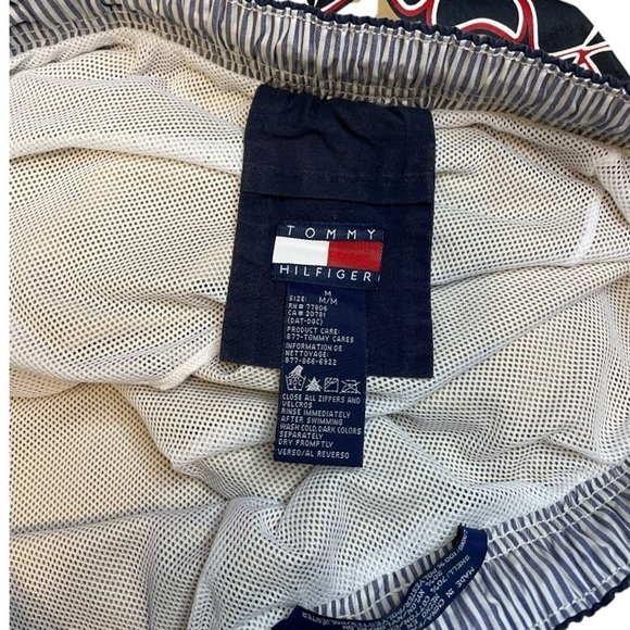 VTG Y2k Tommy Hilfiger Swim Trunks Sz M EUC - Picture 9 of 12